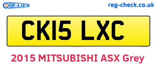 CK15LXC are the vehicle registration plates.