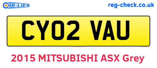 CY02VAU are the vehicle registration plates.