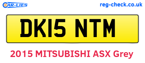 DK15NTM are the vehicle registration plates.