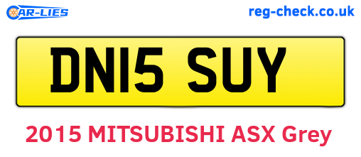DN15SUY are the vehicle registration plates.