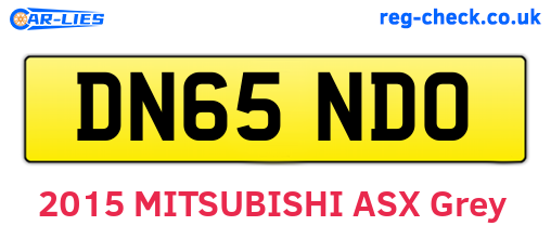 DN65NDO are the vehicle registration plates.