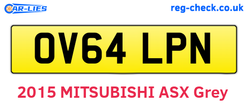 OV64LPN are the vehicle registration plates.