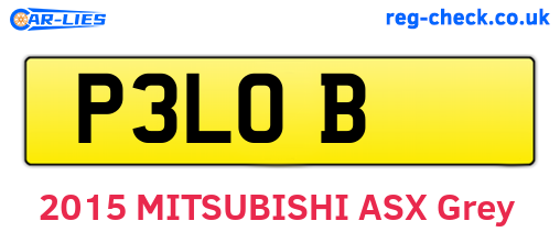 P3LOB are the vehicle registration plates.
