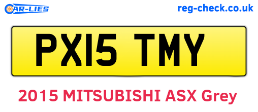 PX15TMY are the vehicle registration plates.