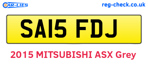 SA15FDJ are the vehicle registration plates.