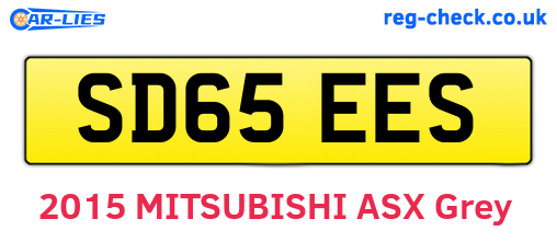 SD65EES are the vehicle registration plates.