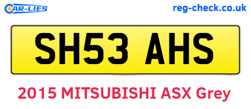 SH53AHS are the vehicle registration plates.