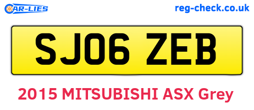 SJ06ZEB are the vehicle registration plates.