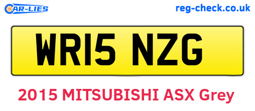 WR15NZG are the vehicle registration plates.