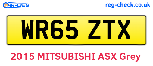 WR65ZTX are the vehicle registration plates.