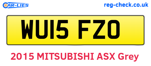 WU15FZO are the vehicle registration plates.