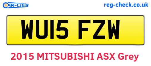 WU15FZW are the vehicle registration plates.