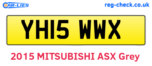 YH15WWX are the vehicle registration plates.