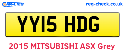 YY15HDG are the vehicle registration plates.
