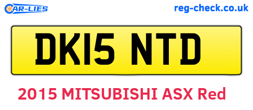 DK15NTD are the vehicle registration plates.