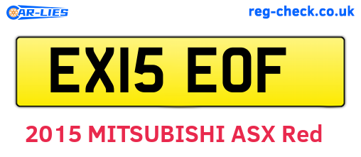 EX15EOF are the vehicle registration plates.