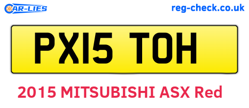 PX15TOH are the vehicle registration plates.