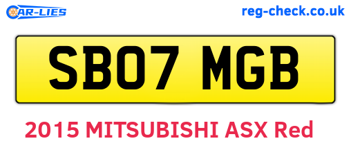 SB07MGB are the vehicle registration plates.