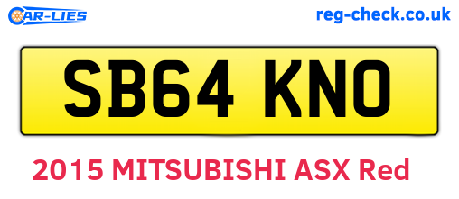 SB64KNO are the vehicle registration plates.