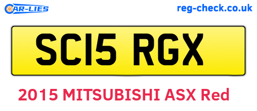 SC15RGX are the vehicle registration plates.