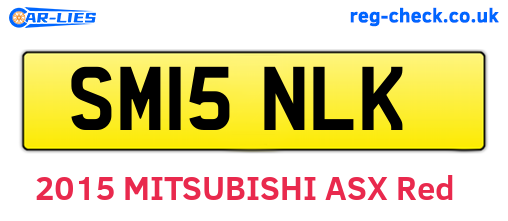 SM15NLK are the vehicle registration plates.