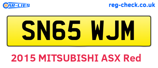 SN65WJM are the vehicle registration plates.