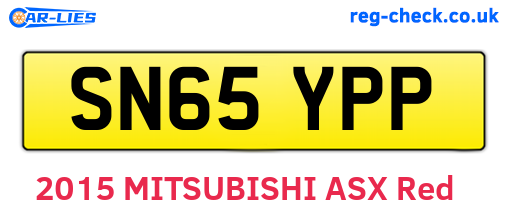 SN65YPP are the vehicle registration plates.