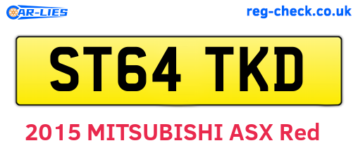 ST64TKD are the vehicle registration plates.