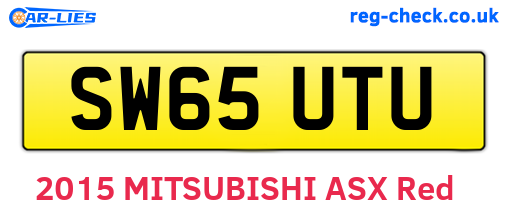SW65UTU are the vehicle registration plates.
