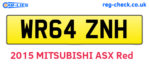 WR64ZNH are the vehicle registration plates.