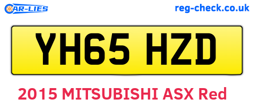 YH65HZD are the vehicle registration plates.