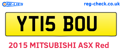 YT15BOU are the vehicle registration plates.