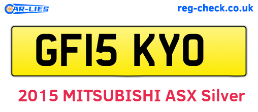 GF15KYO are the vehicle registration plates.