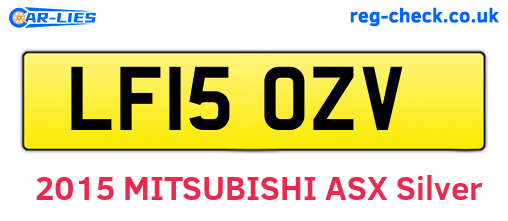 LF15OZV are the vehicle registration plates.