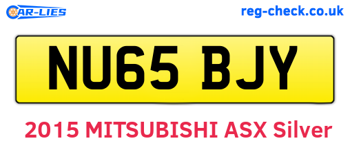 NU65BJY are the vehicle registration plates.