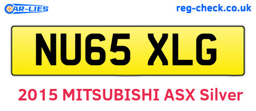 NU65XLG are the vehicle registration plates.