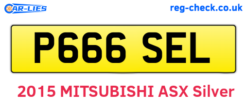 P666SEL are the vehicle registration plates.