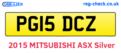 PG15DCZ are the vehicle registration plates.