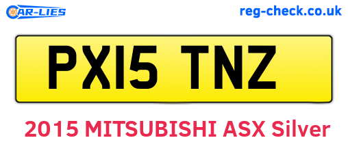 PX15TNZ are the vehicle registration plates.