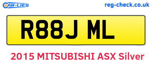 R88JML are the vehicle registration plates.