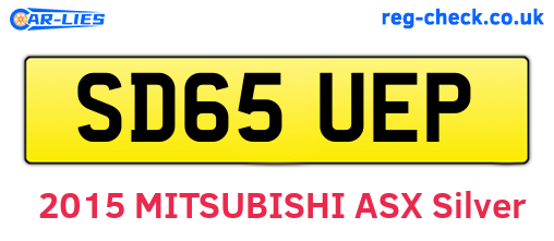 SD65UEP are the vehicle registration plates.