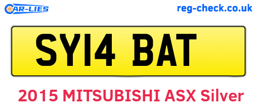 SY14BAT are the vehicle registration plates.