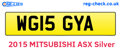 WG15GYA are the vehicle registration plates.