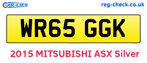 WR65GGK are the vehicle registration plates.