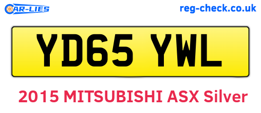 YD65YWL are the vehicle registration plates.