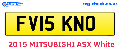 FV15KNO are the vehicle registration plates.