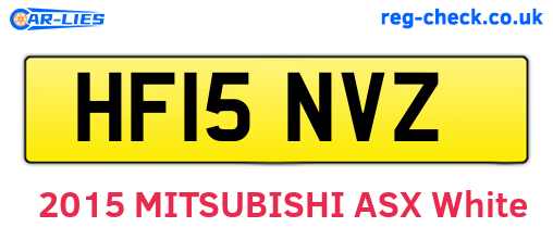 HF15NVZ are the vehicle registration plates.