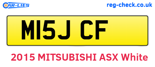 M15JCF are the vehicle registration plates.