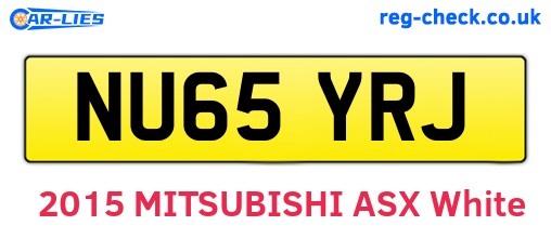 NU65YRJ are the vehicle registration plates.