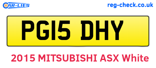 PG15DHY are the vehicle registration plates.